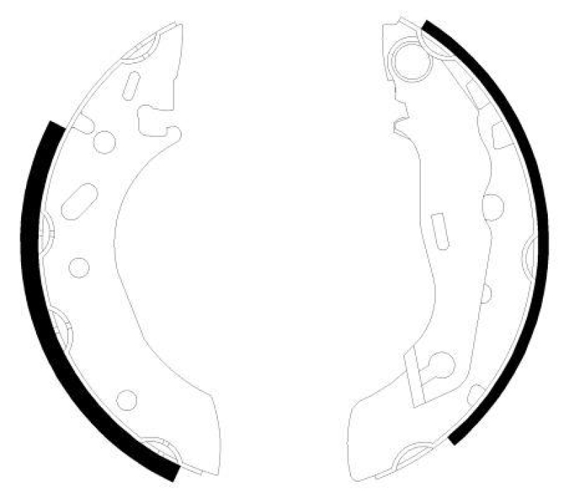 HELLA 8DB 355 001-731 Bremsbackensatz für FORD/MAZDA