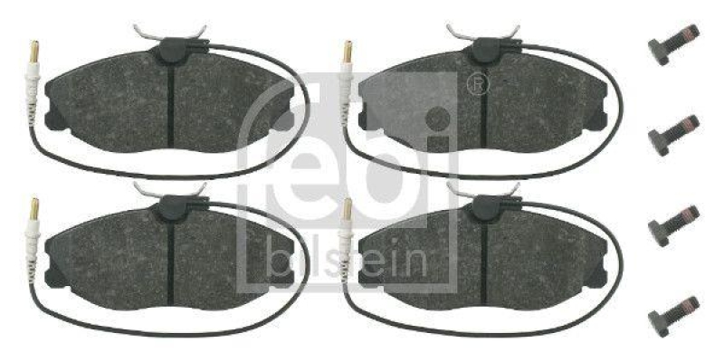 FEBI BILSTEIN 16257 Bremsbelagsatz mit Schrauben f&uuml;r Peugeot