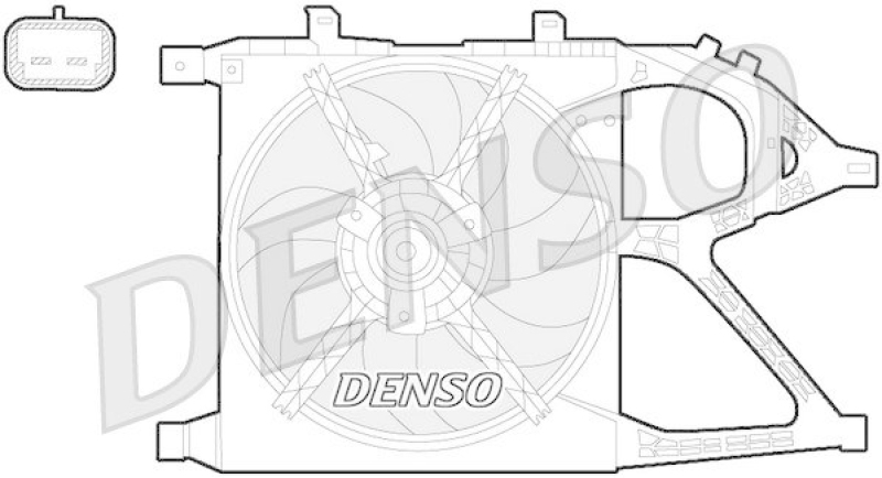 DENSO DER20016 Kühlerlüfter OPEL CORSA C (F08, F68) 1.2 (2000 - 2009)