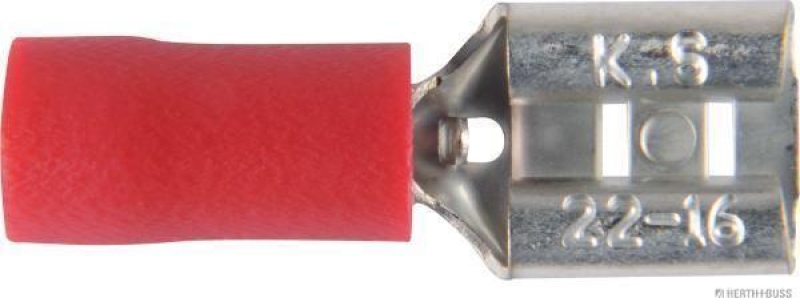 HERTH+BUSS 50252510066 Quetschverbinder 0,5 - 1 mm&sup2;, 6,3 x 0,8 mm, DIN 46245, 10 St&uuml;ck