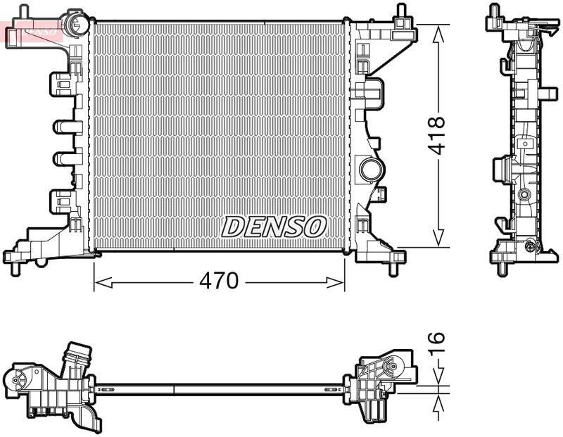 DENSO DRM20121 K&uuml;hler OPEL MERIVA B MPV (S10) 1.4 (10-17)