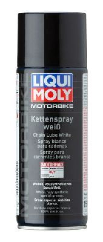 LIQUI MOLY 1591 Kettenspray Motorbike Kettenspray weiß Dose 400 ml