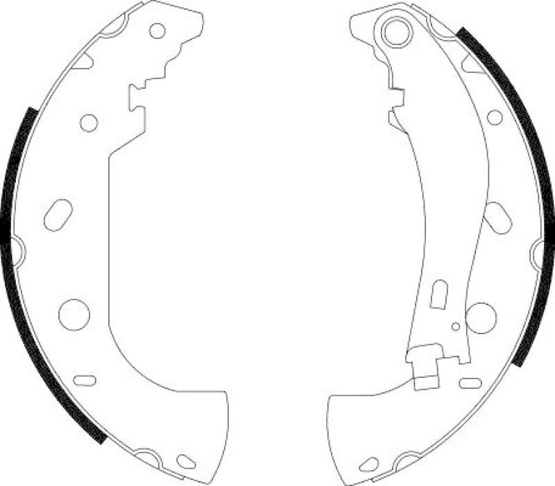 HELLA 8DB 355 001-841 Bremsbackensatz für FIAT