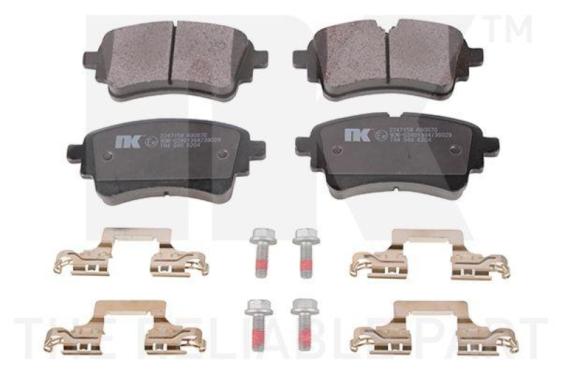 NK 2247158 Bremsbelagsatz, Scheibenbremse f&uuml;r AUDI, VW