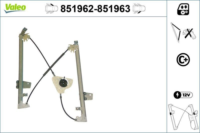 VALEO 851962 Fensterheber Nissan Qashqai