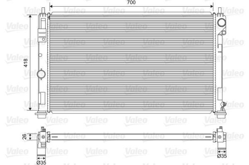 VALEO 701571 Motork&uuml;hler JEEP COMPASS 2.0 CRD