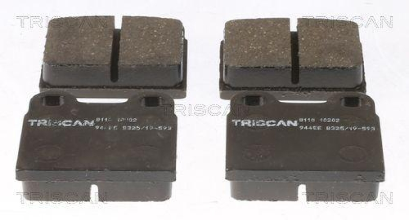 TRISCAN 8110 10202 Bremsbelag Vorne / Hinten f&uuml;r Opel, Saab, Volvo, Vw