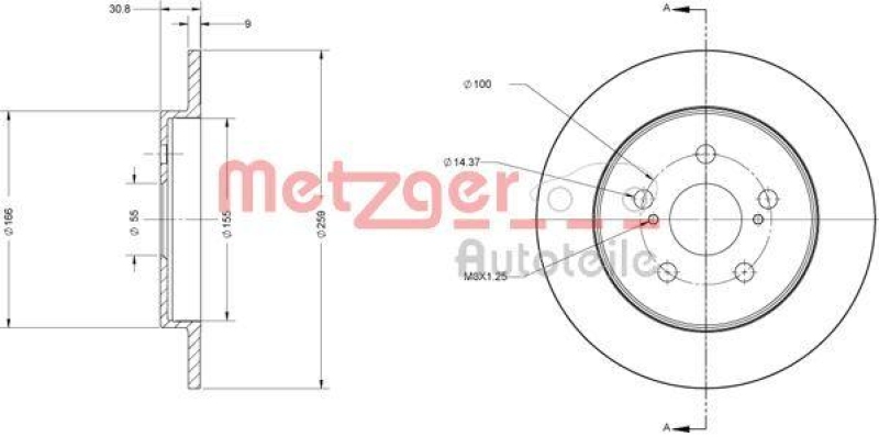 METZGER 6110617 Bremsscheibe Lack/Ks f&uuml;r SUZUKI HA