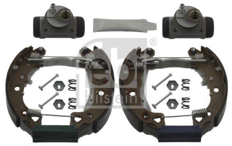 FEBI BILSTEIN 37490 Bremsbackensatz mit Anbaumaterial f&uuml;r Peugeot