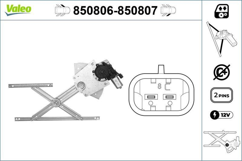 VALEO 850806 Fensterheber vorne links TOYOTA RAV4
