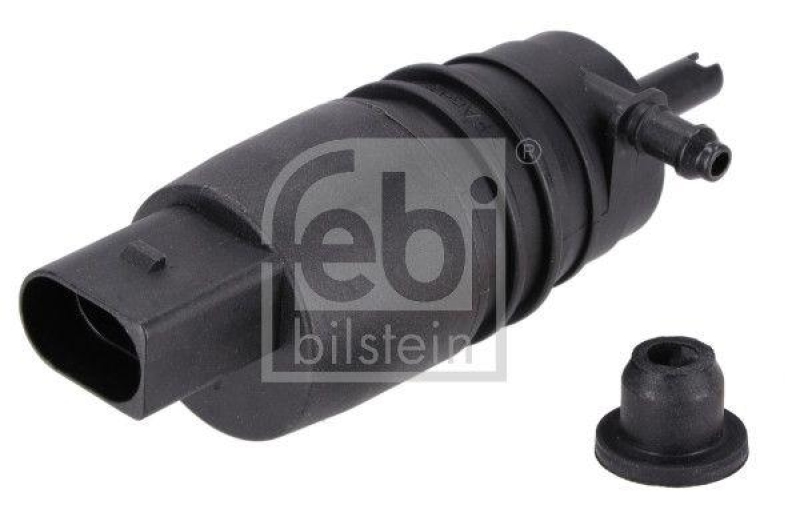 FEBI BILSTEIN 109290 Waschwasserpumpe für Scheiben- und Scheinwerferreinigungsanlage, mit Dichtring für NISSAN