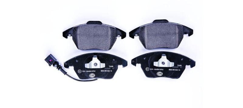 HELLA 8DB 355 023-161 Bremsbelagsatz, Scheibenbremsbelag für VW/AUDI/SKODA/SEAT