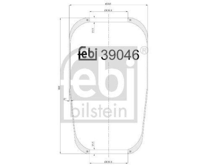 FEBI BILSTEIN 39046 Luftfederbalg ohne Kolben für Volvo