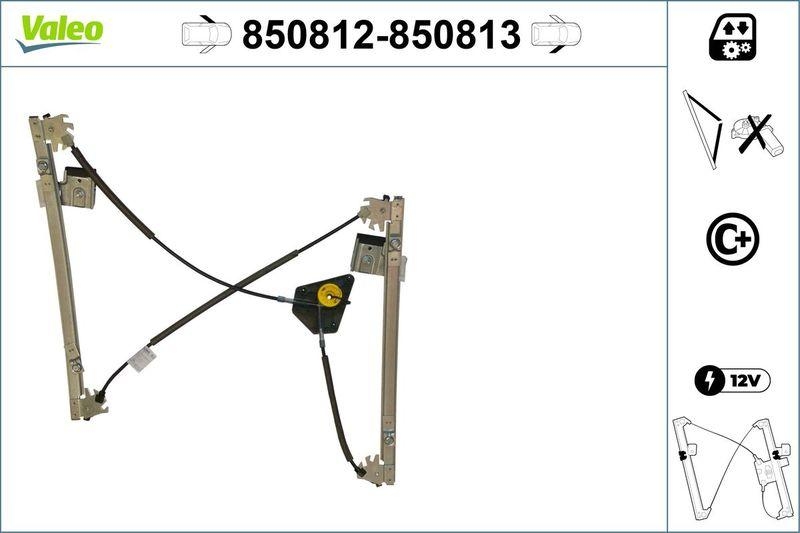 VALEO 850812 Fensterheber (o. Motor) vorne links VW POLO