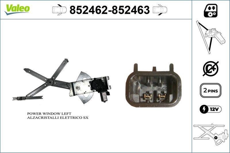 VALEO 852462 Fenst. Mecha mit motor VL OPEL VAUXHALL