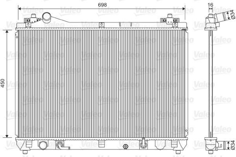 VALEO 701592 Motork&uuml;hler SEAT TOLEDO 2-SERIES 1.9 TDI