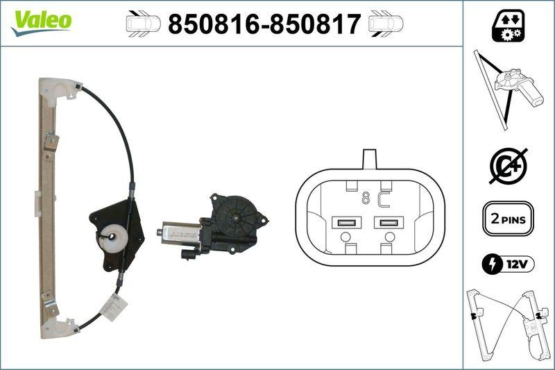 VALEO 850816 Fensterheber hinten links ALFA ROMEO 159