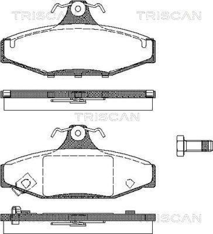 TRISCAN 8110 10539 Bremsbelag Hinten f&uuml;r Ssang Yong