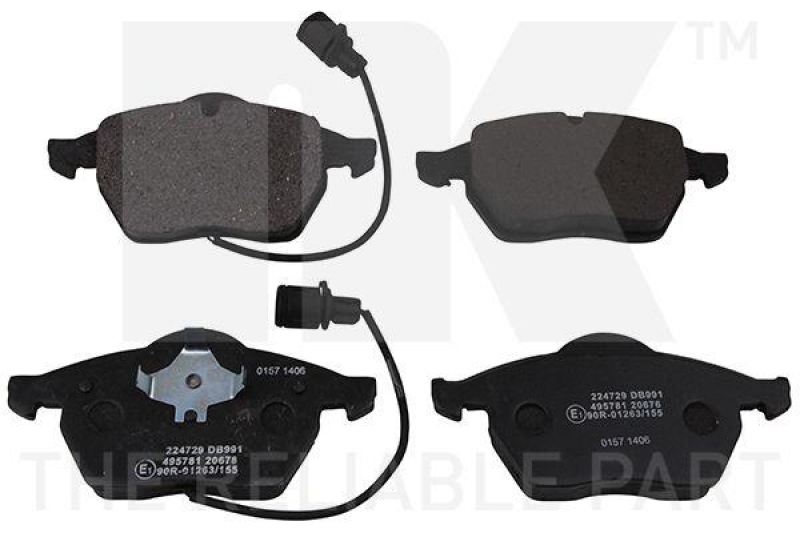 NK 224729 Bremsbelagsatz, Scheibenbremse f&uuml;r AUDI, VW