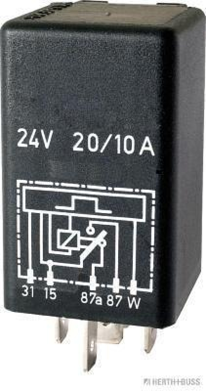 HERTH+BUSS 75898345 Relais, Kraftstoffpumpe 24 V, 20 A, 5 pins