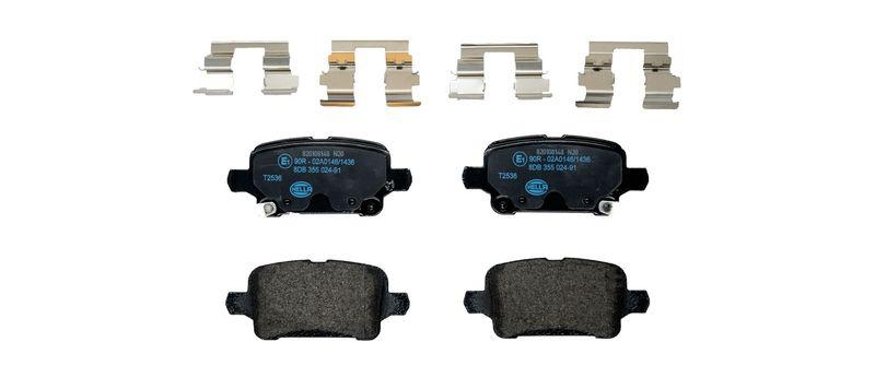 HELLA 8DB 355 024-911 Bremsbelagsatz, Scheibenbremsbelag f&uuml;r OPEL