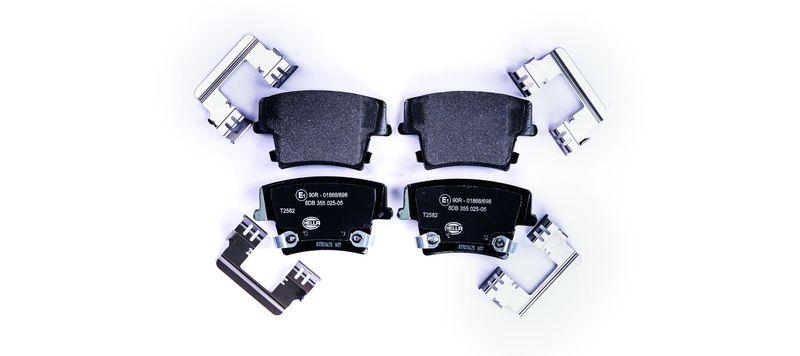 HELLA 8DB 355 025-051 Bremsbelagsatz, Scheibenbremsbelag f&uuml;r CHRYSLER