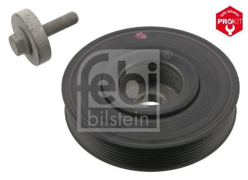 FEBI BILSTEIN 36247 Riemenscheibe (entkoppelt) für Kurbelwelle, mit Schraube für Renault