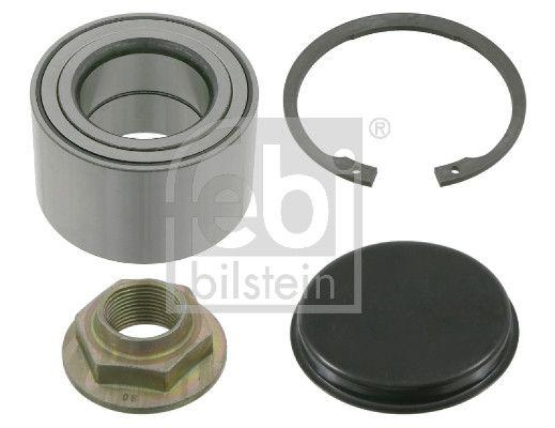 FEBI BILSTEIN 23179 Radlagersatz mit Achsmutter, Sicherungsring und Staubkappe f&uuml;r Renault