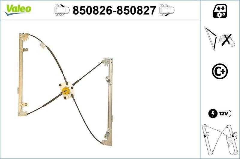 VALEO 850826 Fensterheber (o. Motor) vorne links CITROEN C4