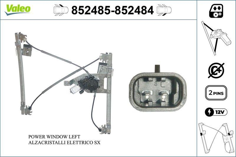 VALEO 852485 Fensterheber Elektromotor Vorne/Links