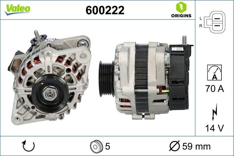 VALEO 600222 Generator Neu - ORIGINS