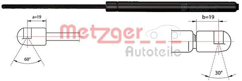 METZGER 2110453 Gasfeder, Motorhaube für VW