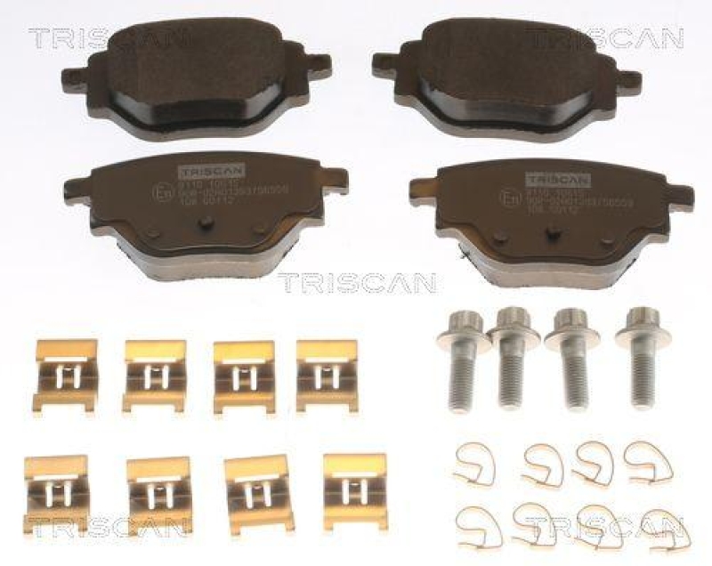 TRISCAN 8110 10615 Bremsbelag Hinten f&uuml;r Citroen, Peugeot, Opel
