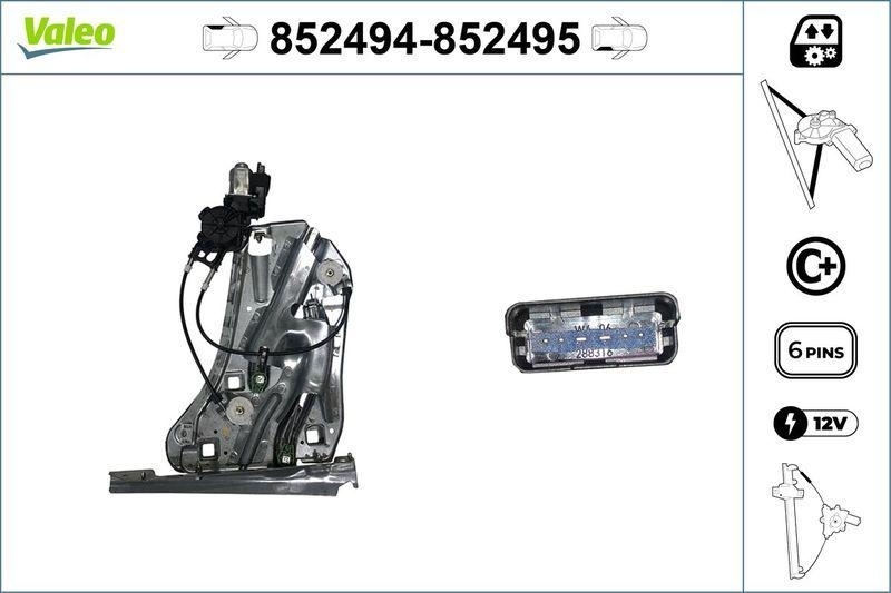 VALEO 852494 Fensterheber Elektrisch&Komfort Hinten/L