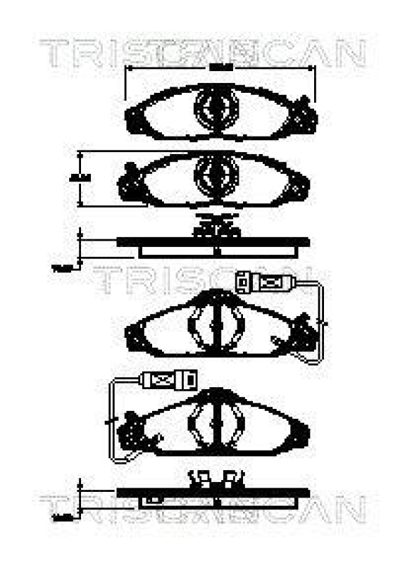 TRISCAN 8110 10541 Bremsbelagsatz Scheibenbremse