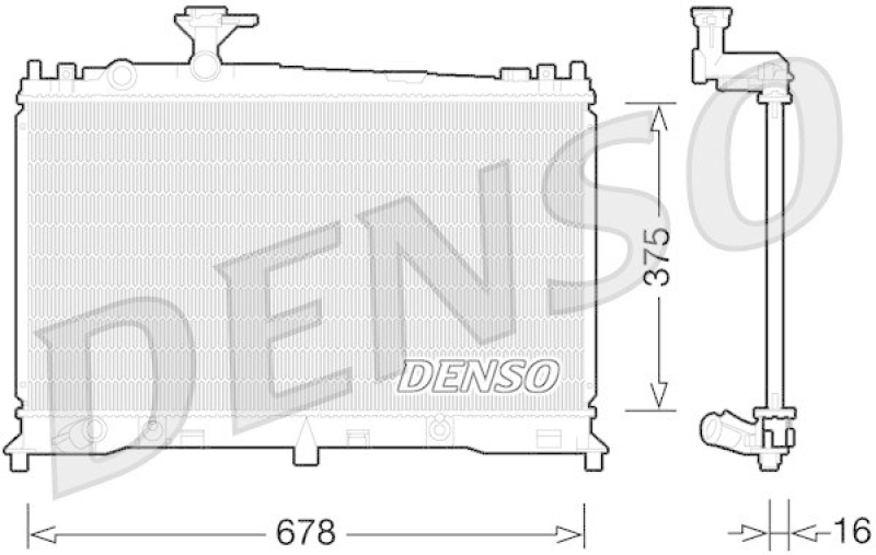 DENSO DRM44027 K&uuml;hler MAZDA 6 Station Wagon (GY) 1.8 (2002 - 2007)
