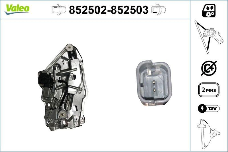 VALEO 852502 Fensterheber Elektromotor Hinten/Links