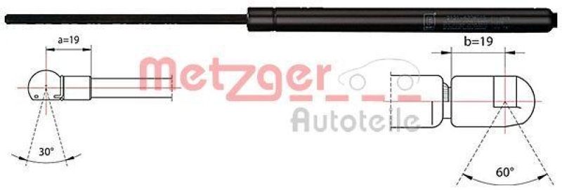 METZGER 2110487 Gasfeder, Koffer-/Laderaum f&uuml;r AUDI
