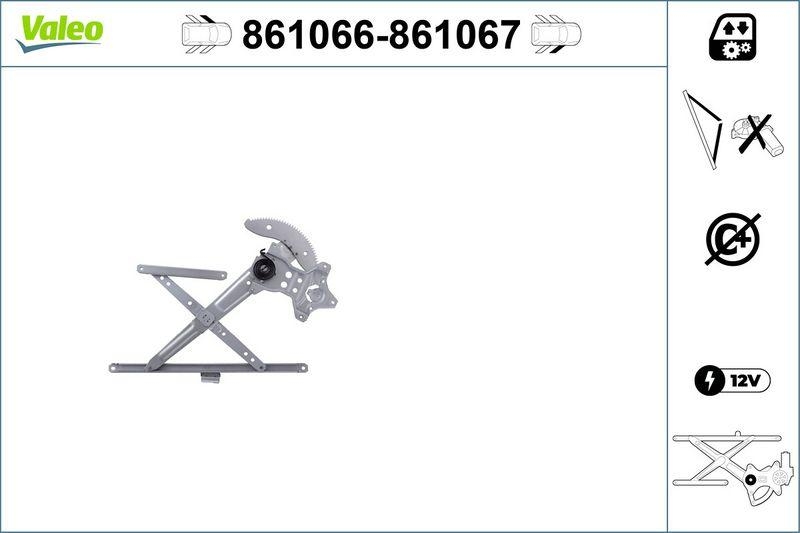 VALEO 861066 Fensterheber Nur Mechanismus FL Toyota