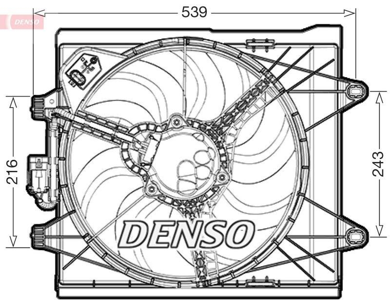 DENSO DER09286 K&uuml;hlerl&uuml;fter FIAT PANDA (312_, 319_) 0.9 (12-)