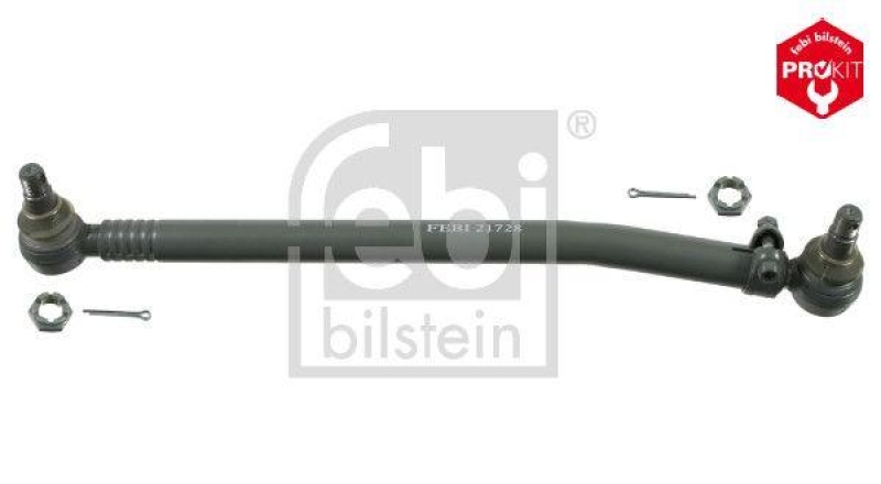 FEBI BILSTEIN 21728 Lenkstange mit Kronenmuttern und Splinten für Scania
