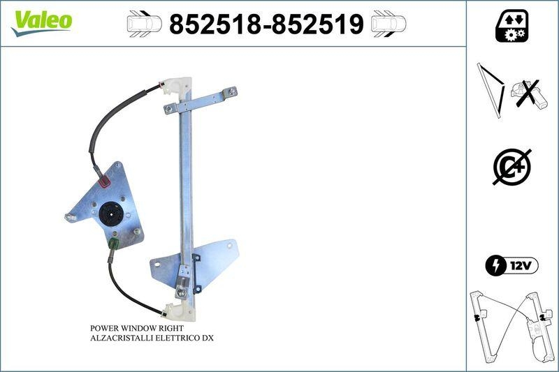 VALEO 852518 Fensterheber Vorne/Links CITROEN