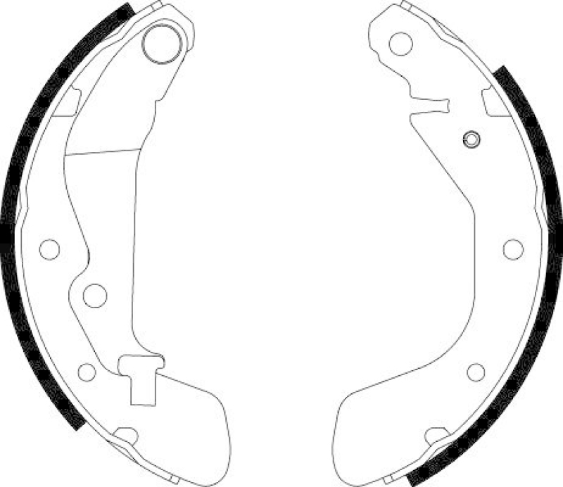 HELLA 8DB 355 002-791 Bremsbackensatz für CHEVROLET/DAEWOO