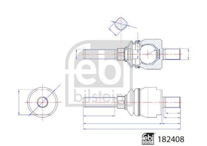 FEBI BILSTEIN 182408 Axialgelenk für Massey Ferguson