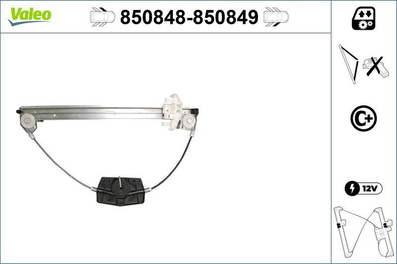 VALEO 850848 Fensterheber (o. Motor) vorne links PEUGEOT