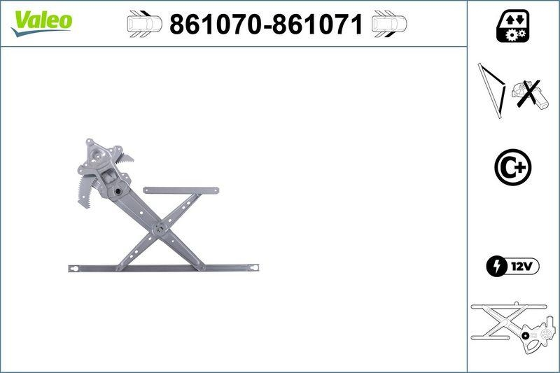 VALEO 861071 Fensterheber nur mit Komfort FR