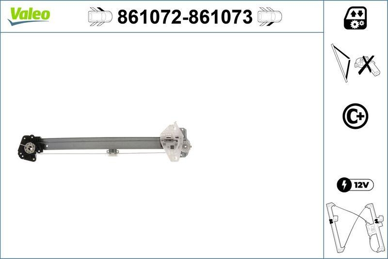 VALEO 861072 Fensterheber nur mit Komfort FL