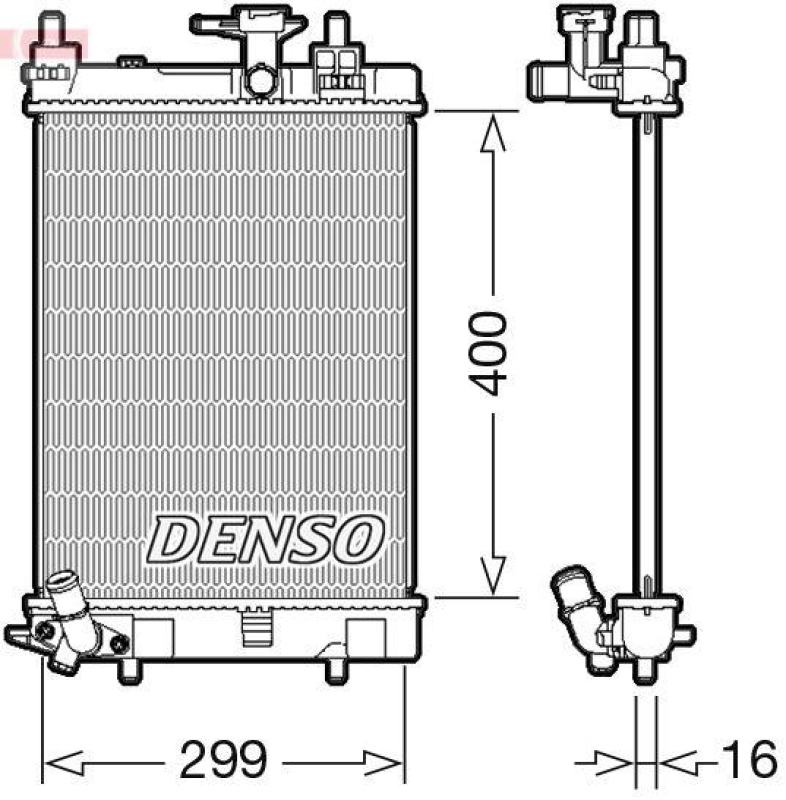 DENSO DRM35003 K&uuml;hler DAIHATSU CUORE VII (L275_, L285_, L276_) 1.0 (07- )