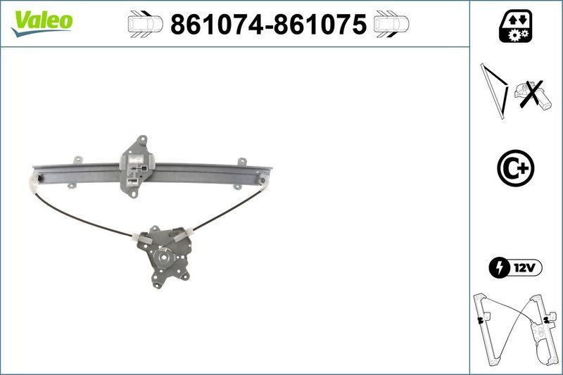 VALEO 861074 Fensterheber nur mit Komfort FL