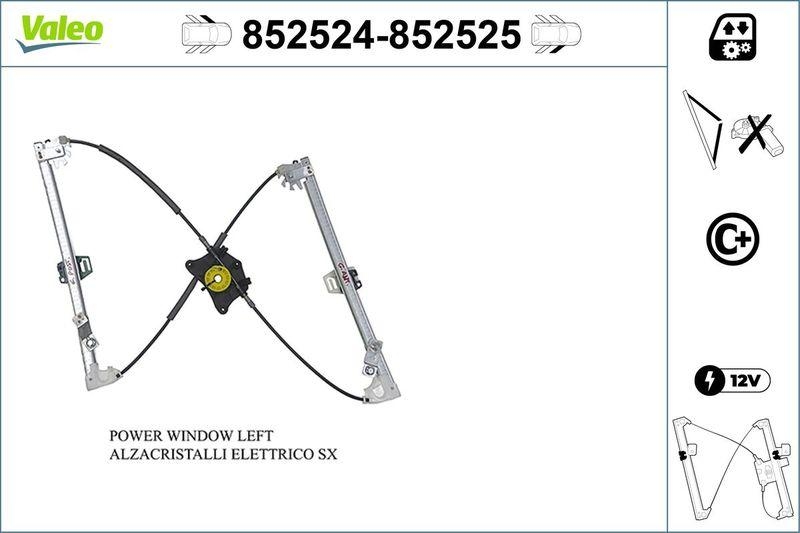 VALEO 852524 Fensterheber Komfortfunktion Vorne/L.